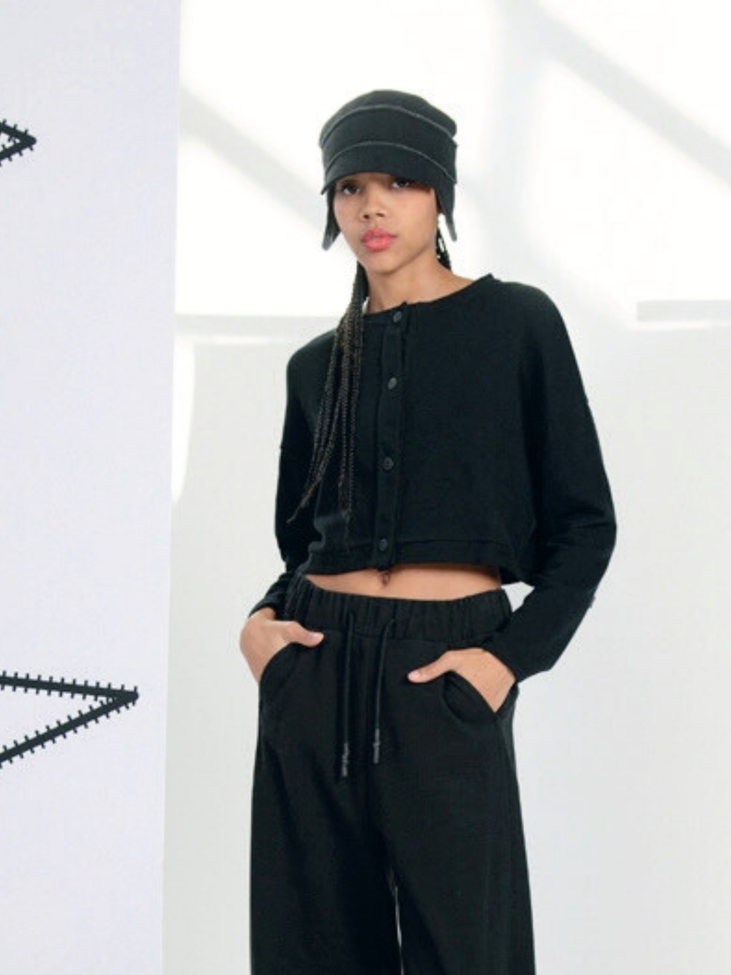 Lurdes Bergada AW25 - Women's Jersey Jacket in Black M25-753