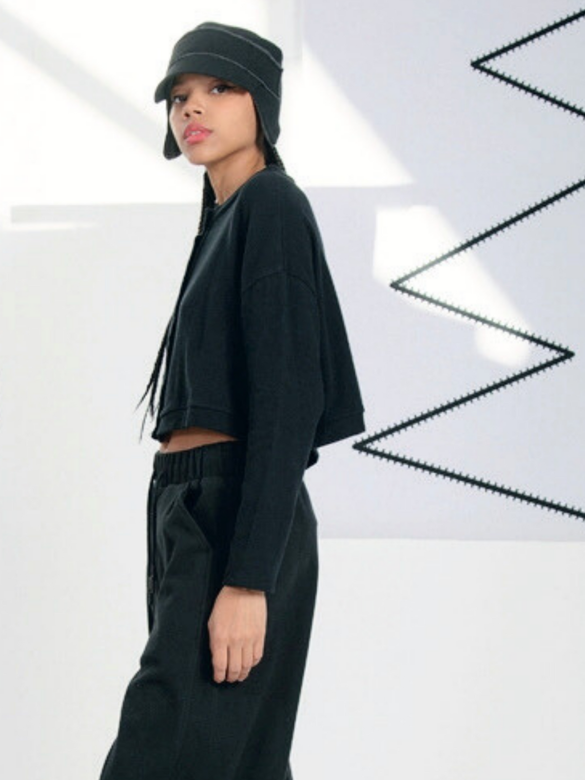 Lurdes Bergada AW25 - Women's Jersey Jacket in Black M25-753