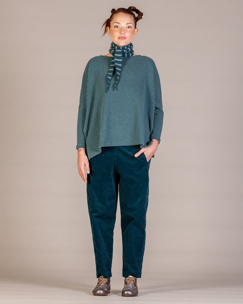 Mama B - AW26- Women's MARTIS RIGA Fleece Jumper in Atlantic Stripe at Kings Road Fashions, Leighton Buzzard, UK
