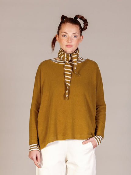 Mama B AW26 - Women's MARTIS Fleece Jumper in Caramello at Kings Road Fashions, Leighton Buzzard, UK
