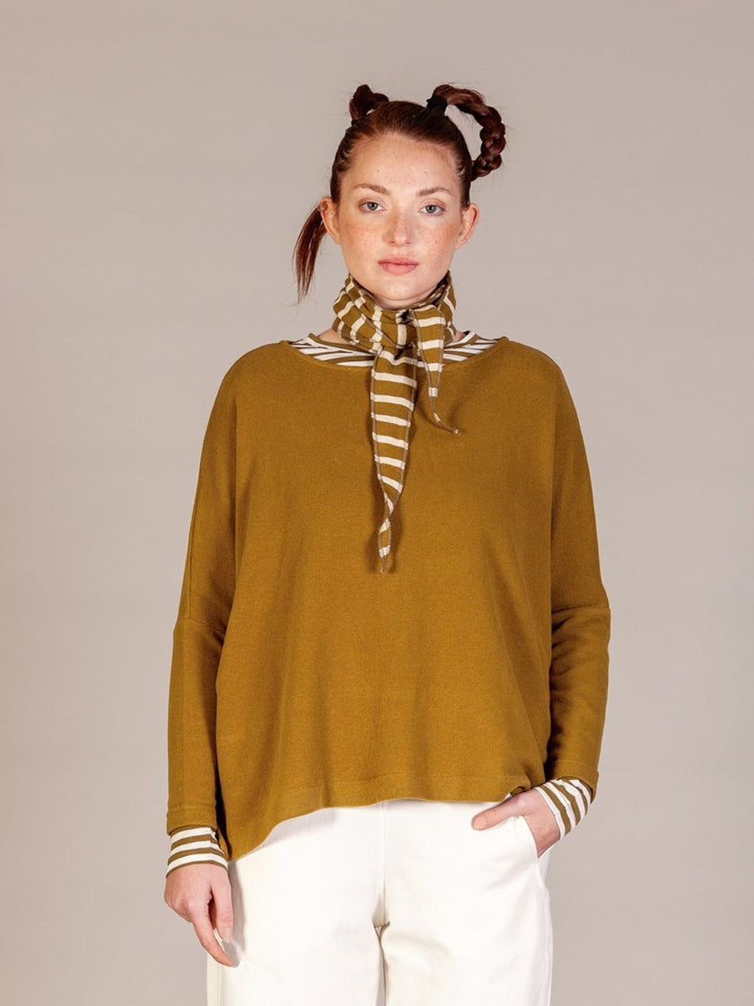Mama B AW26 - Women's MARTIS Fleece Jumper in Caramello at Kings Road Fashions, Leighton Buzzard, UK