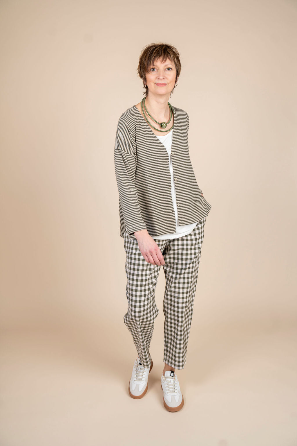 Mama-b-Preciso-Q-Women-s-Check-Trousers