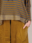 Mama B AW26 - Women's BAMBOO Oversized Stripe Fleece Top With Trim at Kings Road Fashions, Leighton Buzzard, UK
