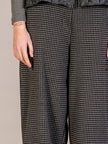 Mama B AW26 - Women's RIMA JQ Trousers in Grigio Small Check, Kings Road Fashions, Leighton Buzzard, UK