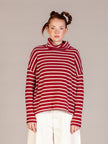 Mama -B -AW26  -Women's- JADE -Roll -Neck -Fleece -Top- Scuro -Stripes- Kings Road Fashions Leighton Buzzard, UK