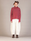 Mama -B -AW26  -Women's- JADE -Roll -Neck -Fleece -Top- Scuro -Stripes- Kings Road Fashions Leighton Buzzard, UK