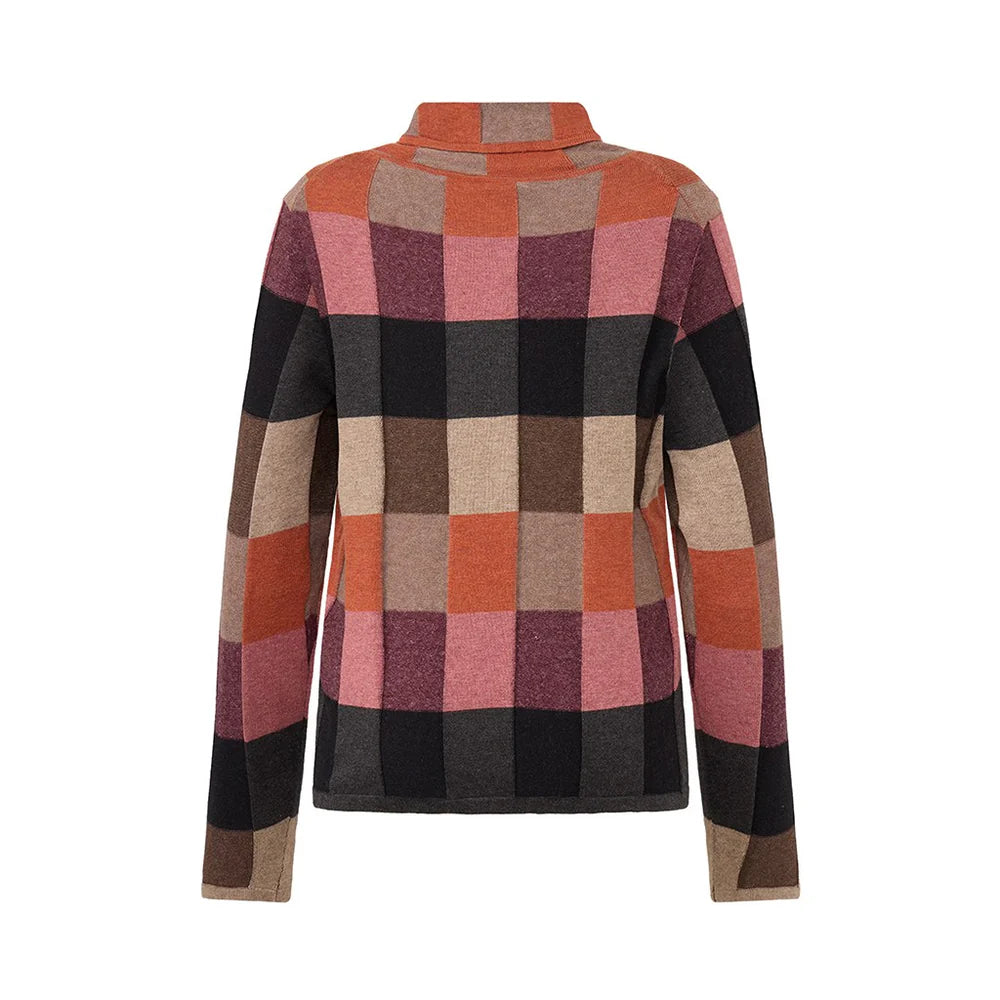 Mansted - Lindi Block Colour Roll Neck Knit