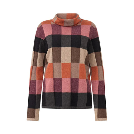 Mansted - Lindi Block Colour Roll Neck Knit
