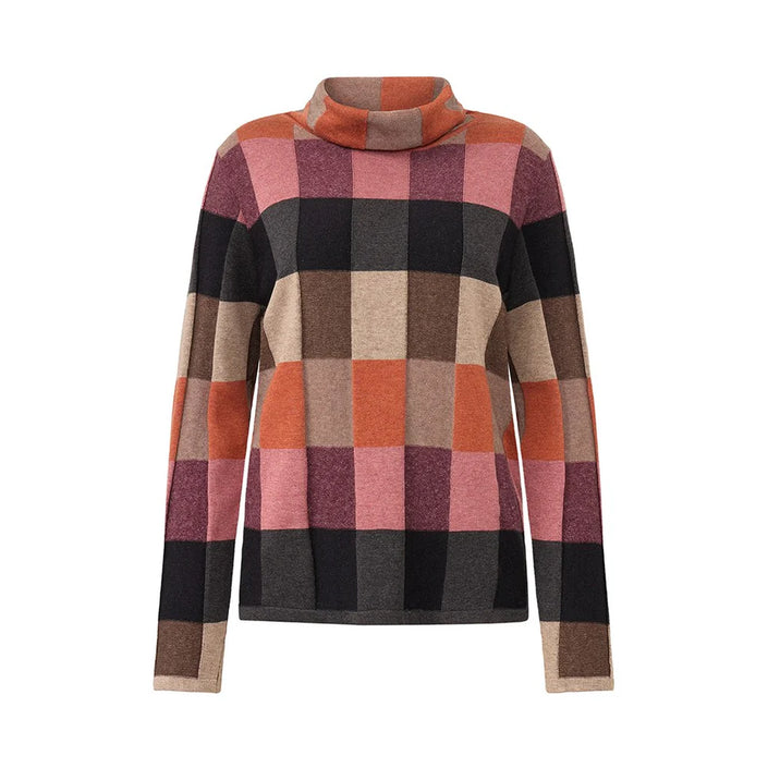 Mansted - Lindi Block Colour Roll Neck Knit