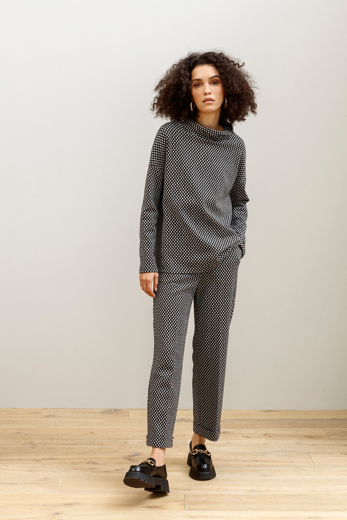 Maria Bellentani Spotty Cuffed Pant