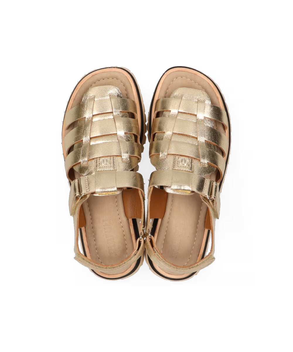 Maruti-Women-logan-Leather-Gold-Sandals