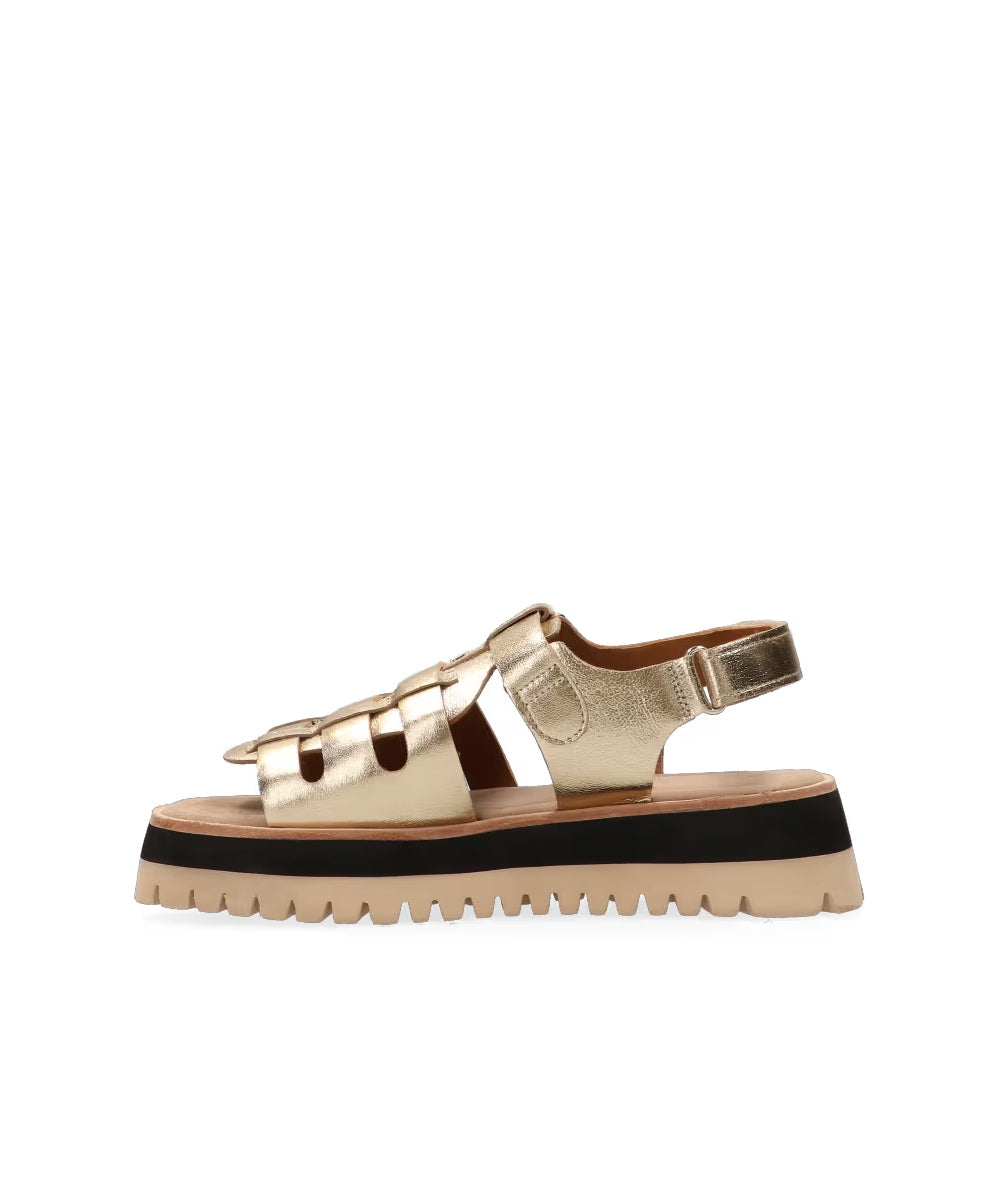 Maruti-Women-logan-Leather-Gold-Sandals