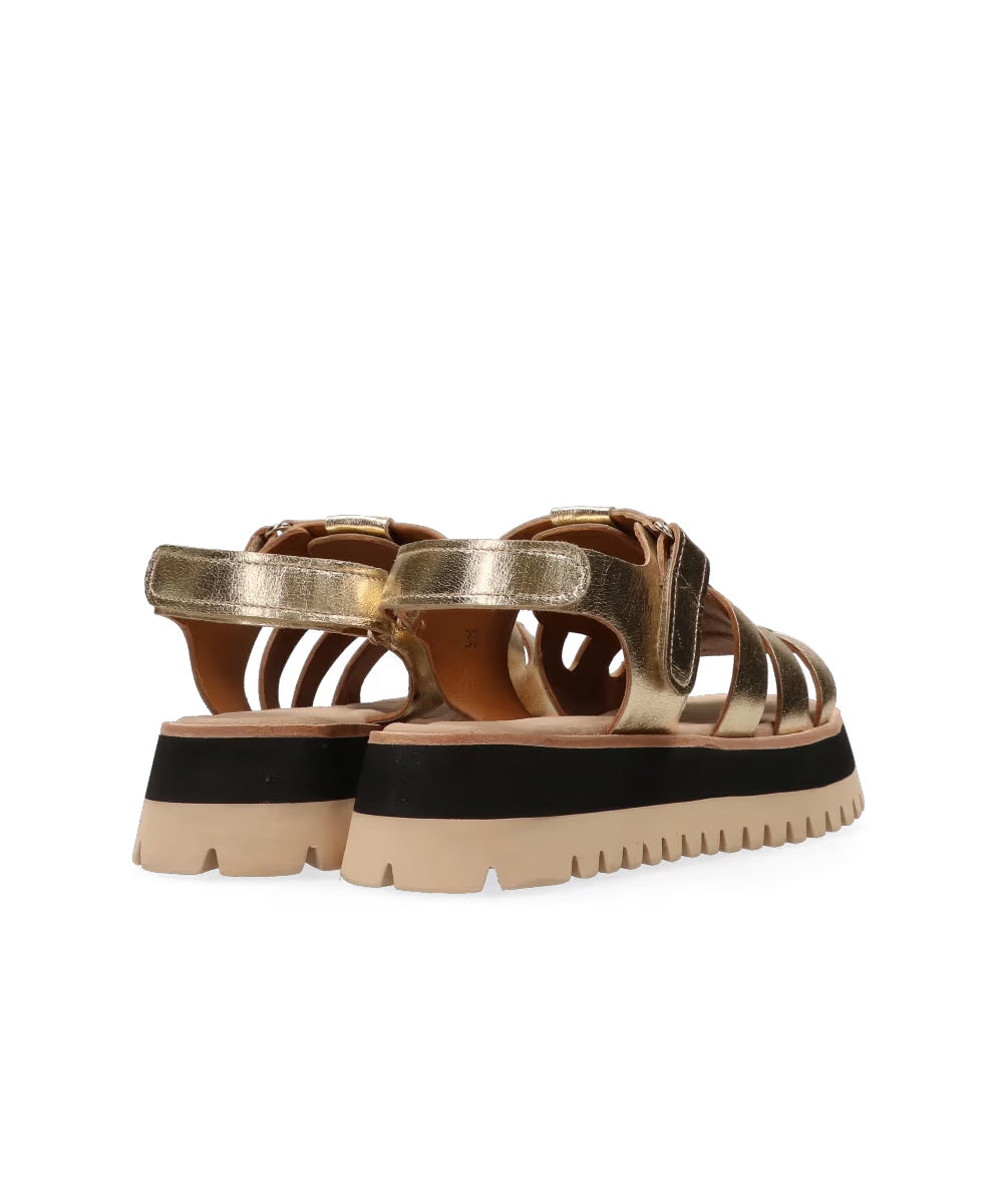 Maruti-Women-logan-Leather-Gold-Sandals