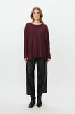 Masai AW26 Women's Fanasi 1001128 Long Fine Knit Sweater in Fig at Kings Road Fashions, Leighton Buzzard, UK