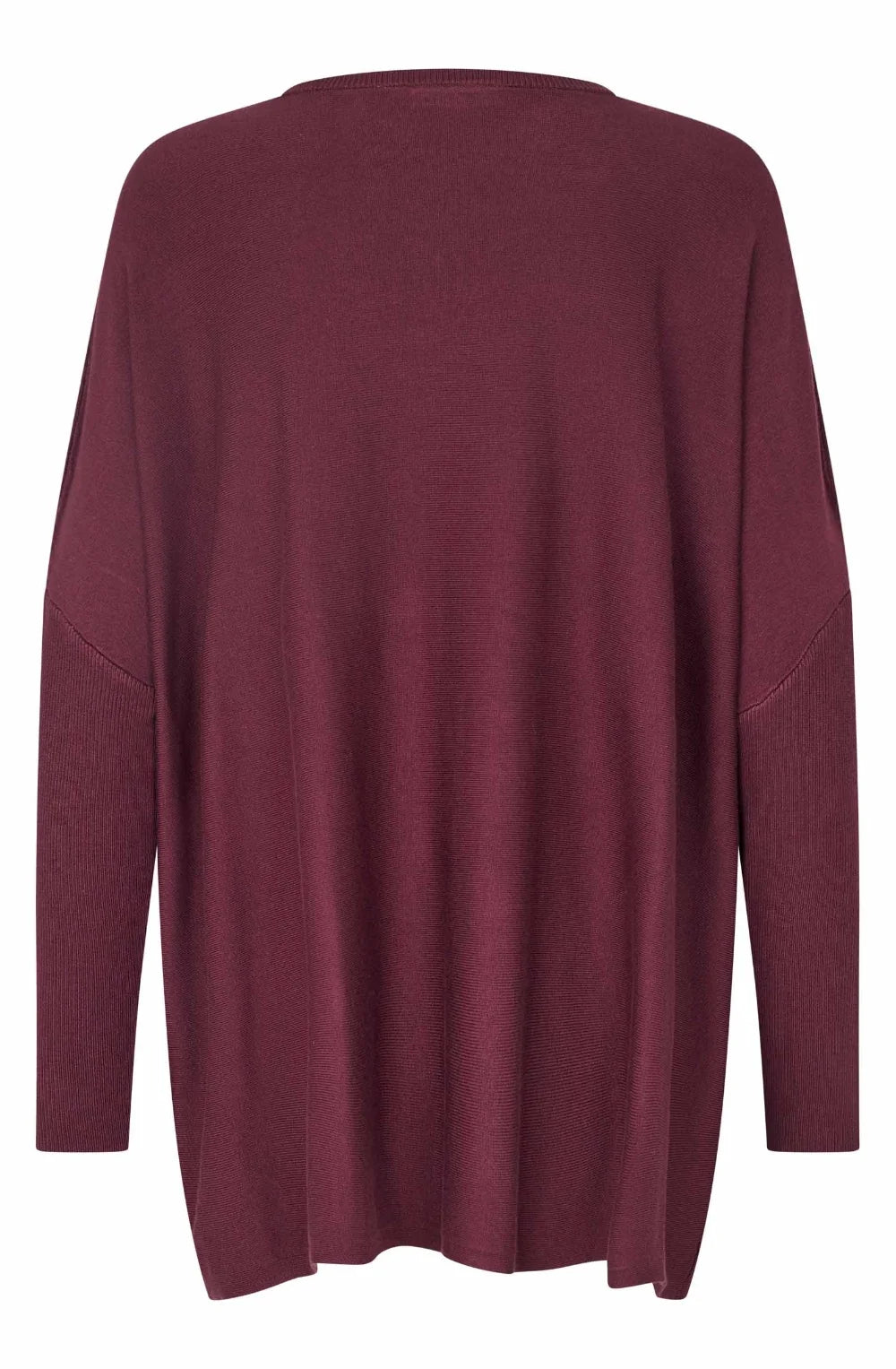Masai AW26 Women's Fanasi 1001128 Long Fine Knit Sweater in Fig at Kings Road Fashions, Leighton Buzzard, UK