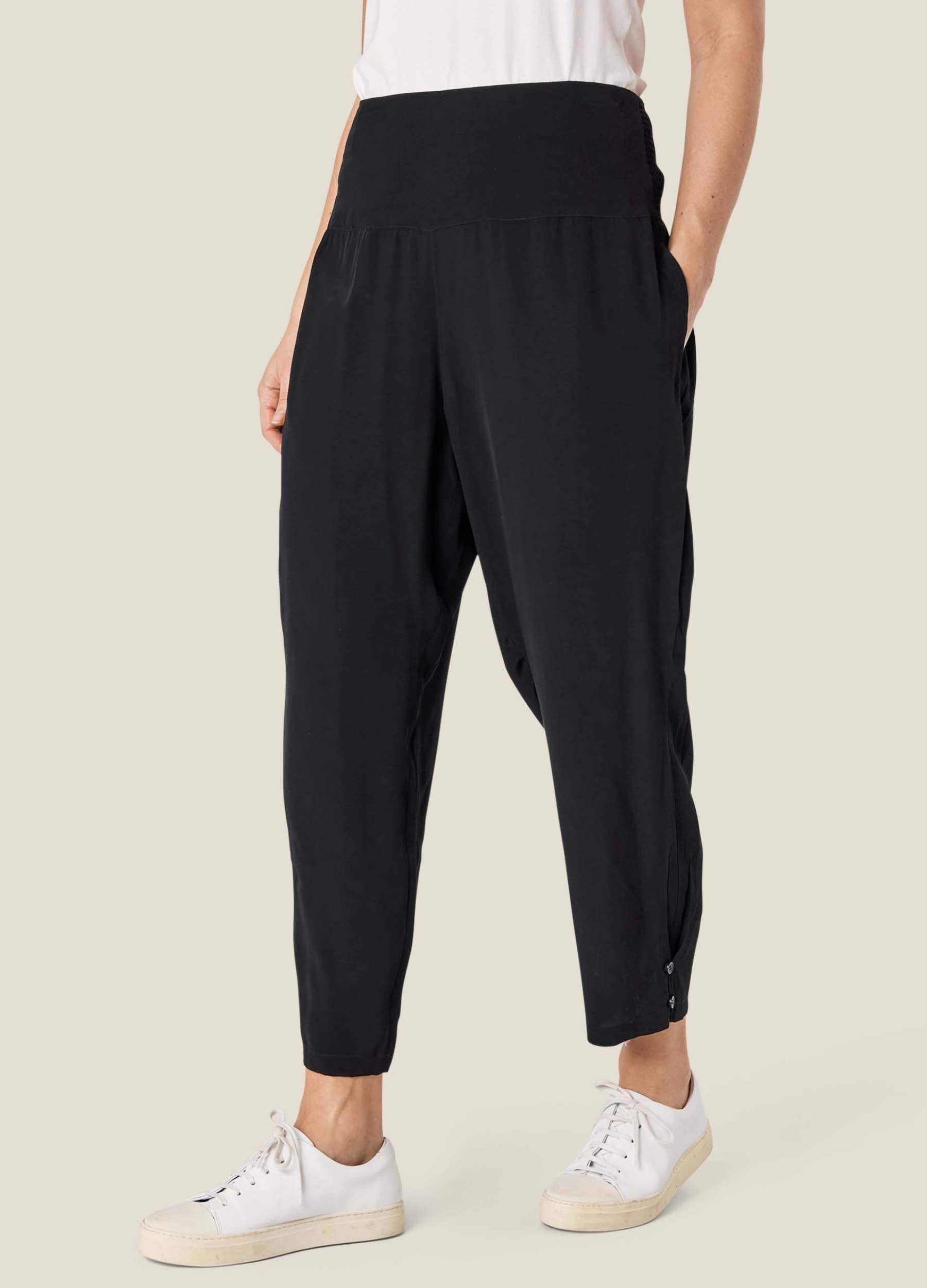 Masai-Women-s-Penna-SS25-Viscose-Trousers-Black-1007756-kings-road-fashions