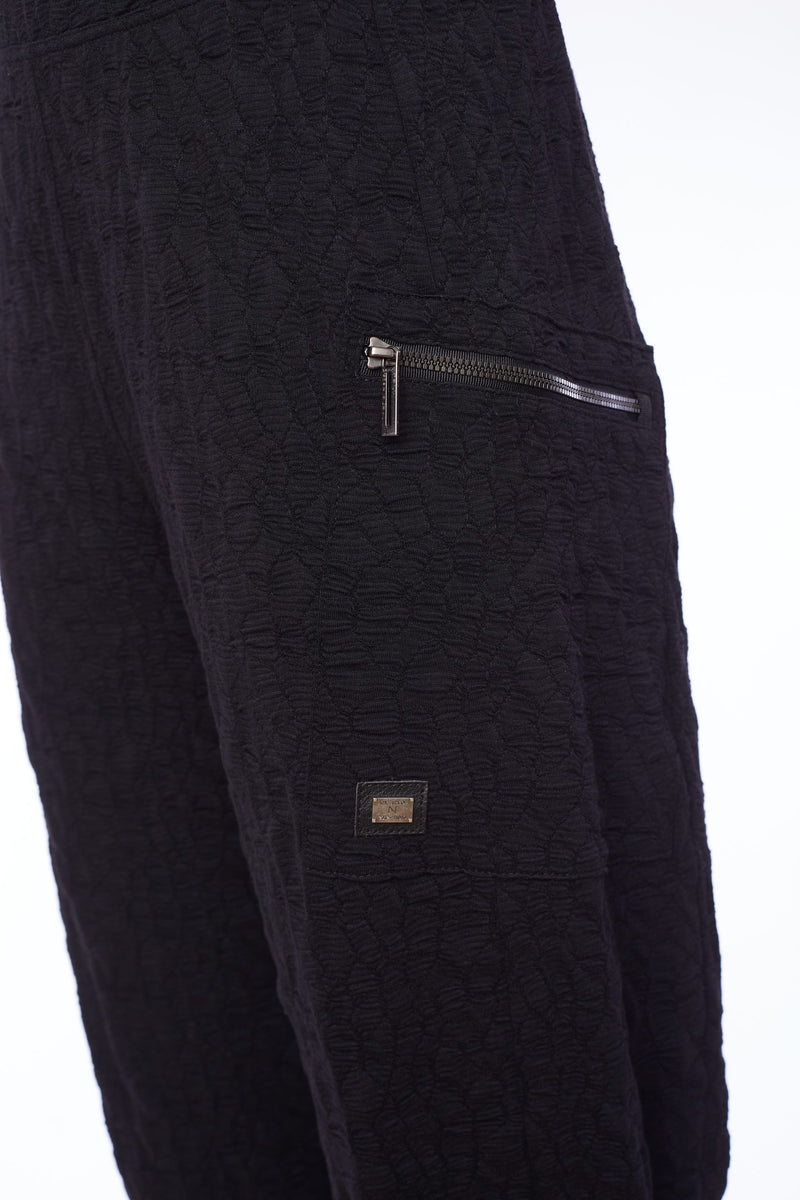 Naya - Textured Jersey Trouser with Zip