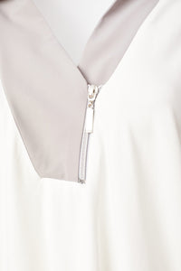 Naya - Jersey Zip Detail Top