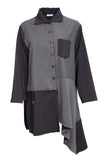 naya-womens-stripped-blouse-with-angled-hem-and-contrast-sleeve-plus-panels-naw25191-in-black-grey