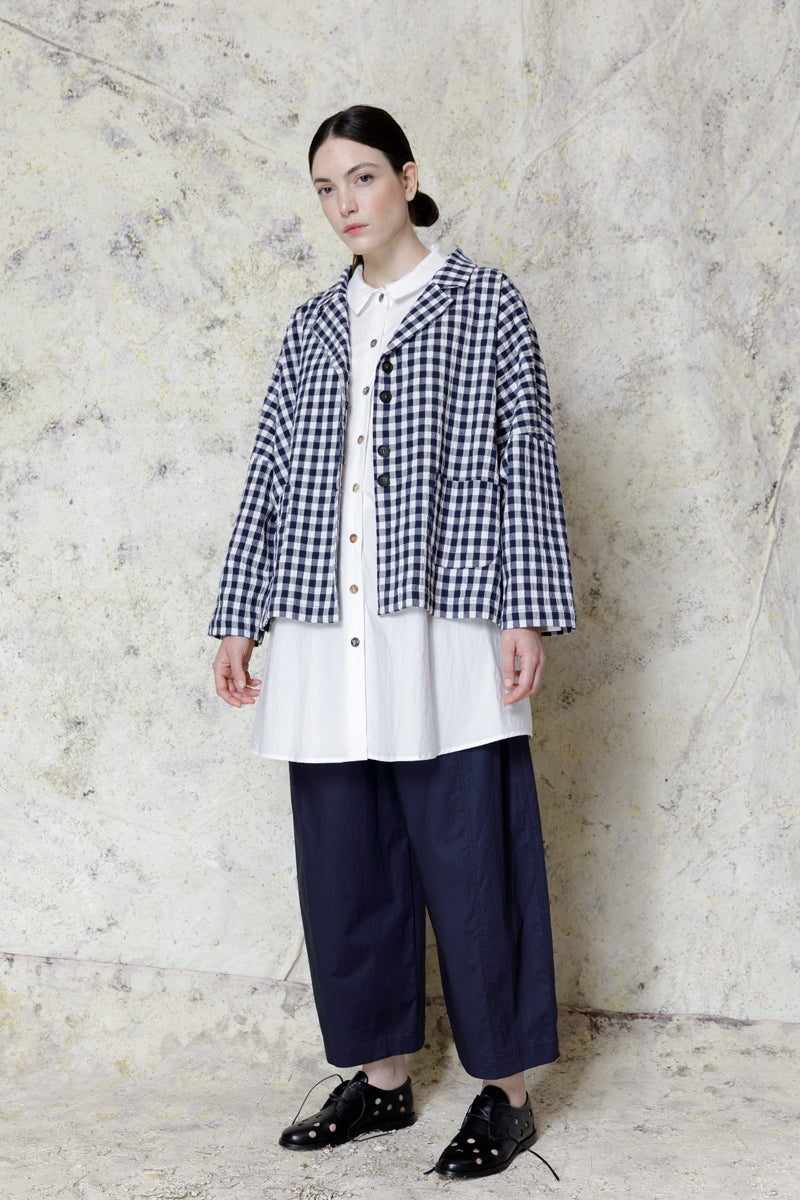 Neirami - Volume Blazer - Navy Check