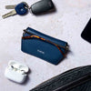 NAOA Apple Leather Slim Glasses Case - Navy
