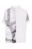 Naya Marbled Ribbon Collared Shirt in Granite NAS26315