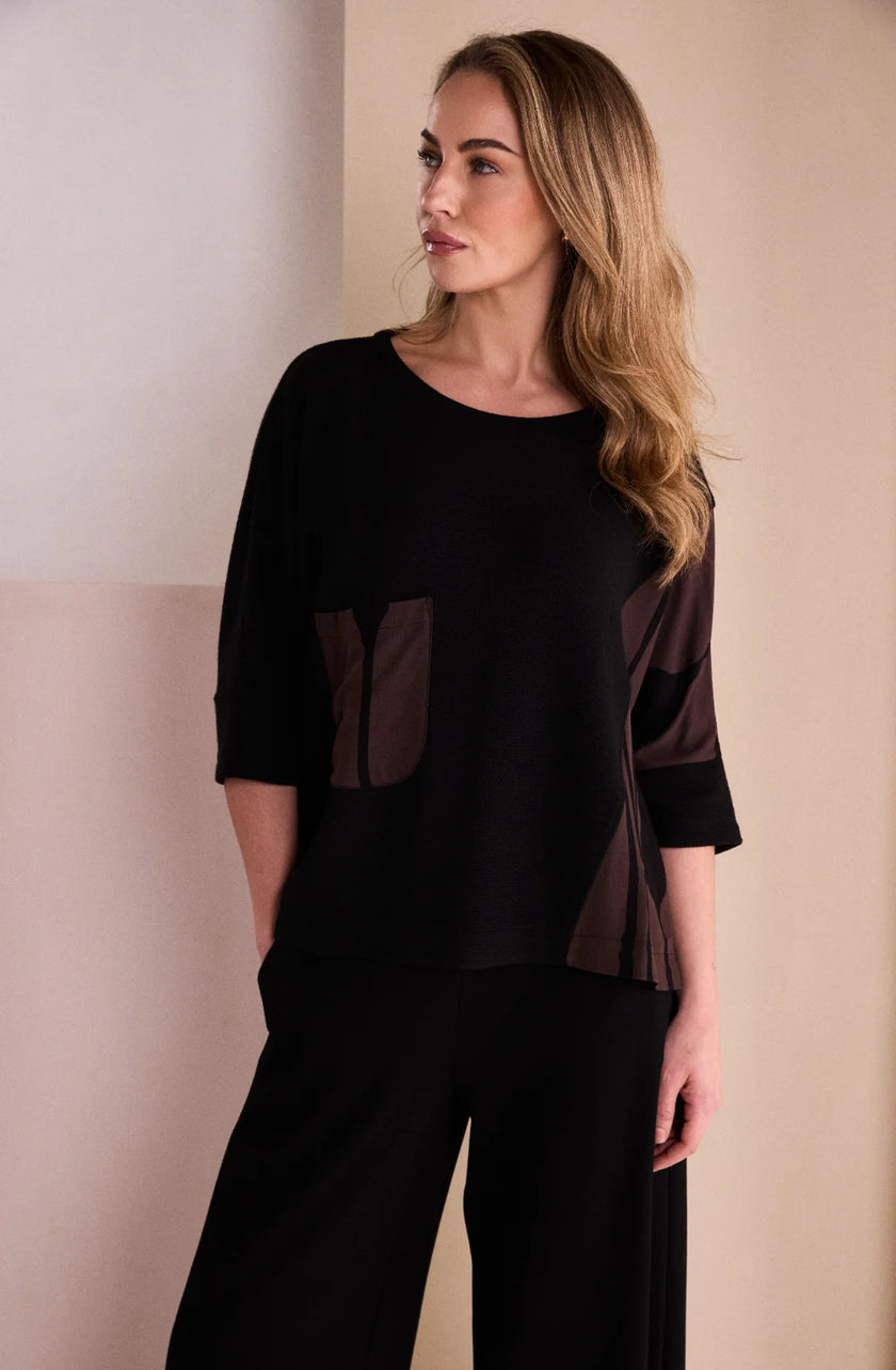 naya-aw26-womens-clothing-NAW26217-placement-pocket-top-1-at-Kings-Road-Fashions-Leighton-Buzzard-UK