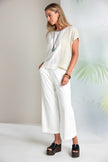 Naya - Round Neck Top With Contrast Panel NAS26160