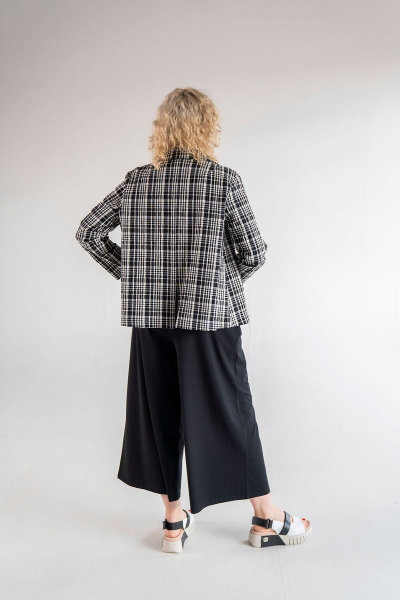 Neirami - Black Checked A-Line Jacket