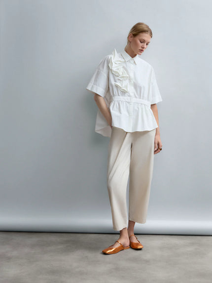 PSophía - Women's -Embellished -100%- Cotton -Shirt- White - Kings-Road-Fashions-220SHR2676