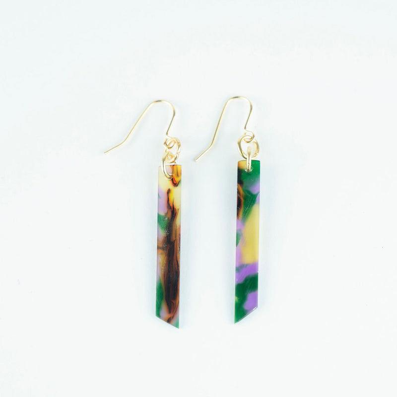 Pivot Acetate Diagonal Earring - Multi