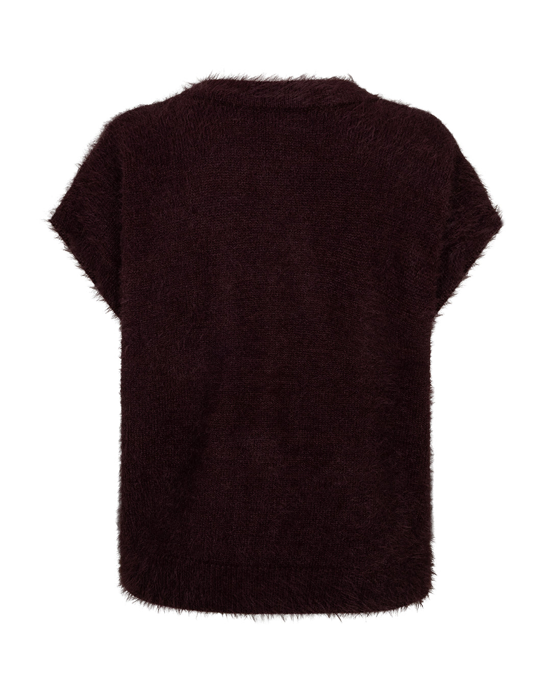 Red Button - Women's Sleeveless Cardigan Fuzzy SRB5116 Burgundy