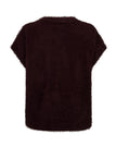 Red Button - Women's Sleeveless Cardigan Fuzzy SRB5116 Burgundy