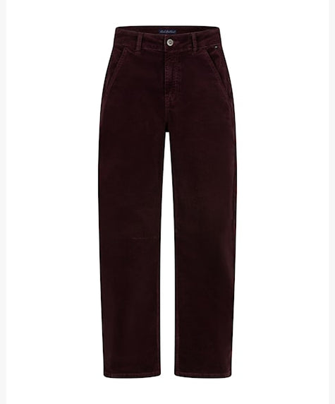 Red Button - Women's Caitlina 19W Fine Cord SRB5021 in Burgundy