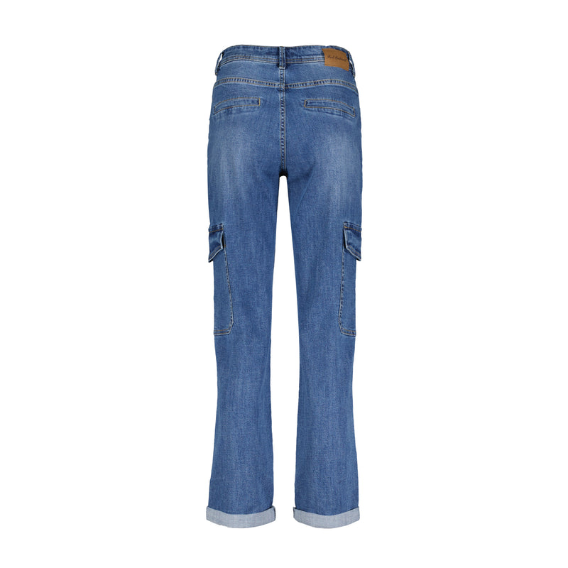 Red Button - Dark Stone Cargo Jean
