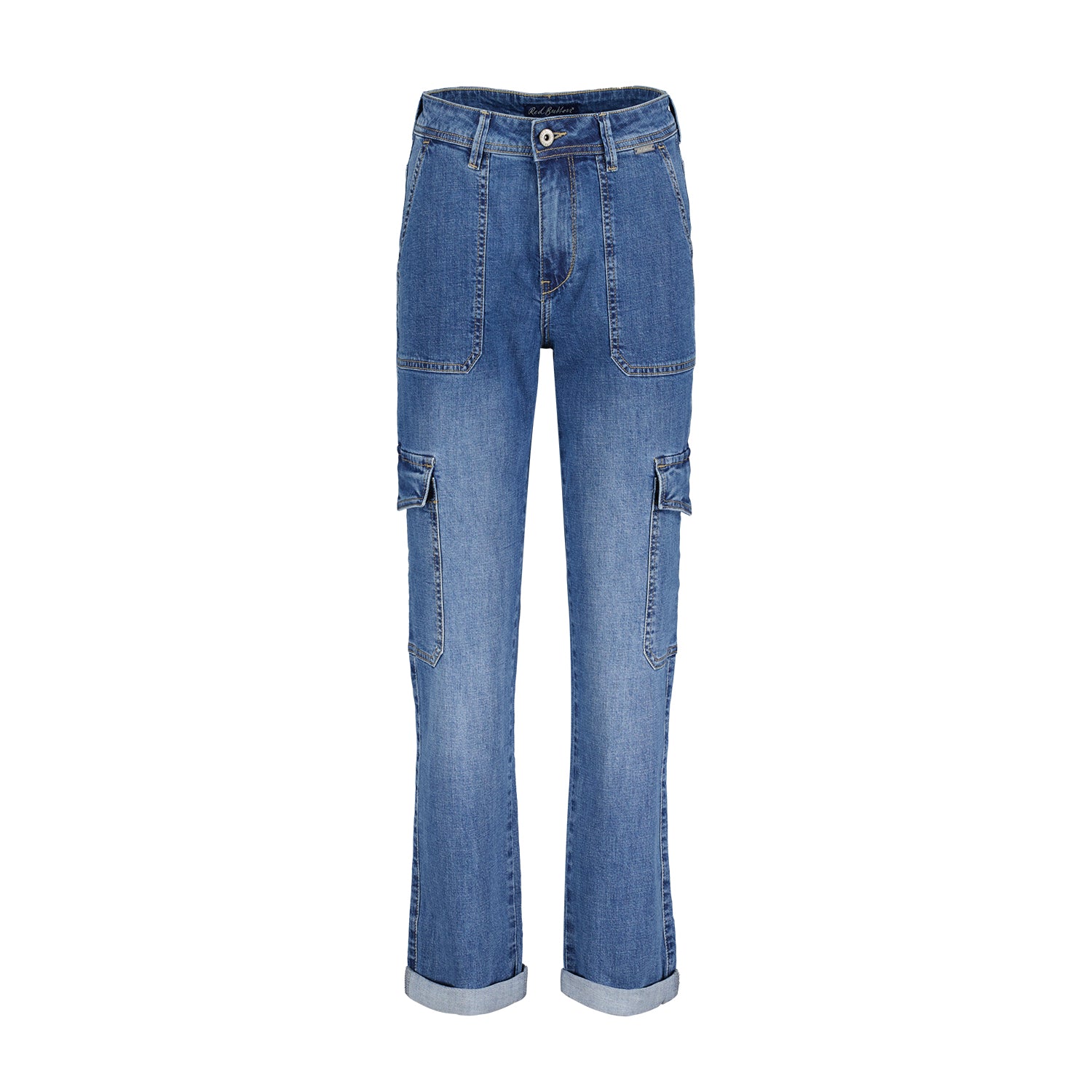 Red Button - Dark Stone Cargo Jean