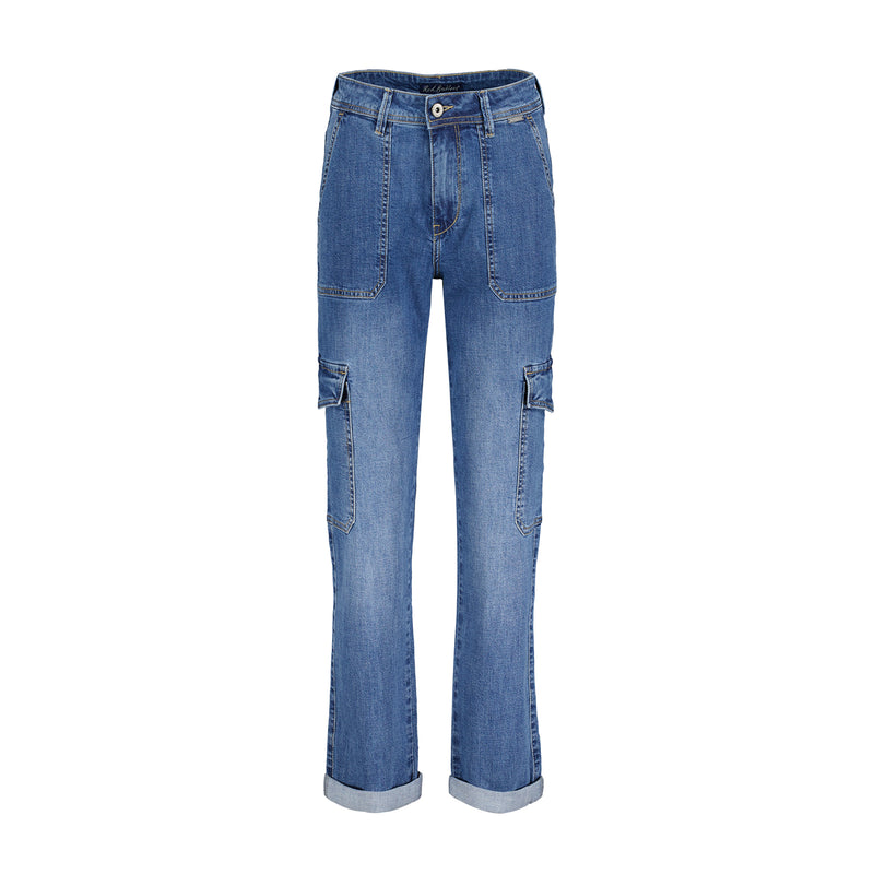 Red Button - Dark Stone Cargo Jean