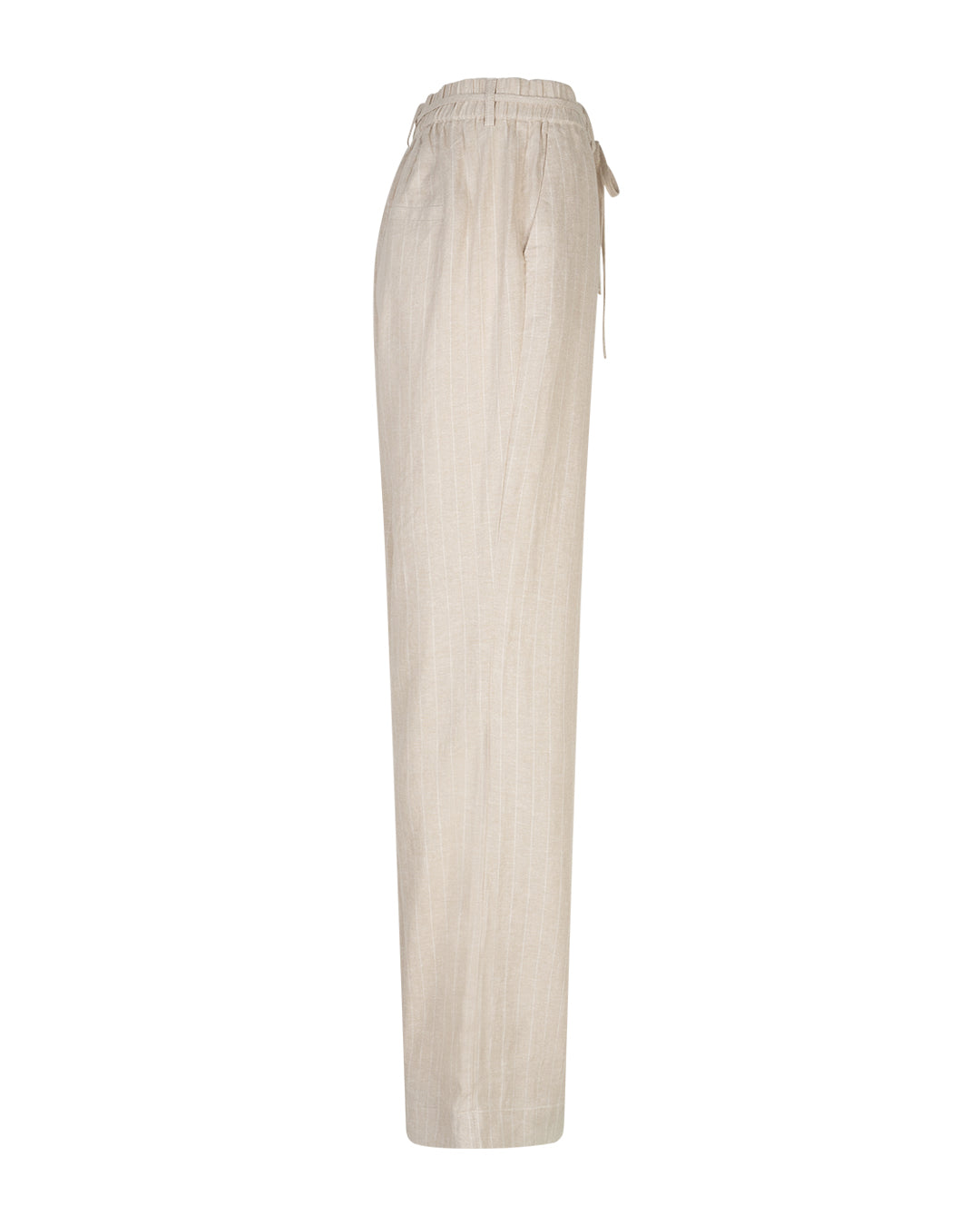 Red Button - Women's Claudette Linen Viscose Pinstripe Trouser Pebble - SRB4915