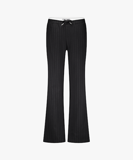 Red Button - Women's Colette Punta Pinstripe Wide Leg Trousers SRB4722A Black