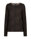 Red Button - Sweet Animal Print Light Jumper SRB5084 in Coffee at Kings Road Fashions, Leighton Buzzard, UK