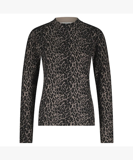 Red Button Sweet Animal Print Sweater SRB4746 Black