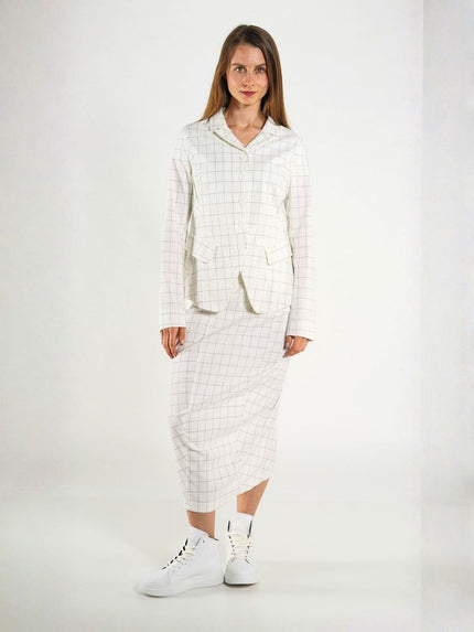 Rundholz -Black -Label -Women's- High -Stretch -Jacket- Off- White -Check - 1263441107-2
