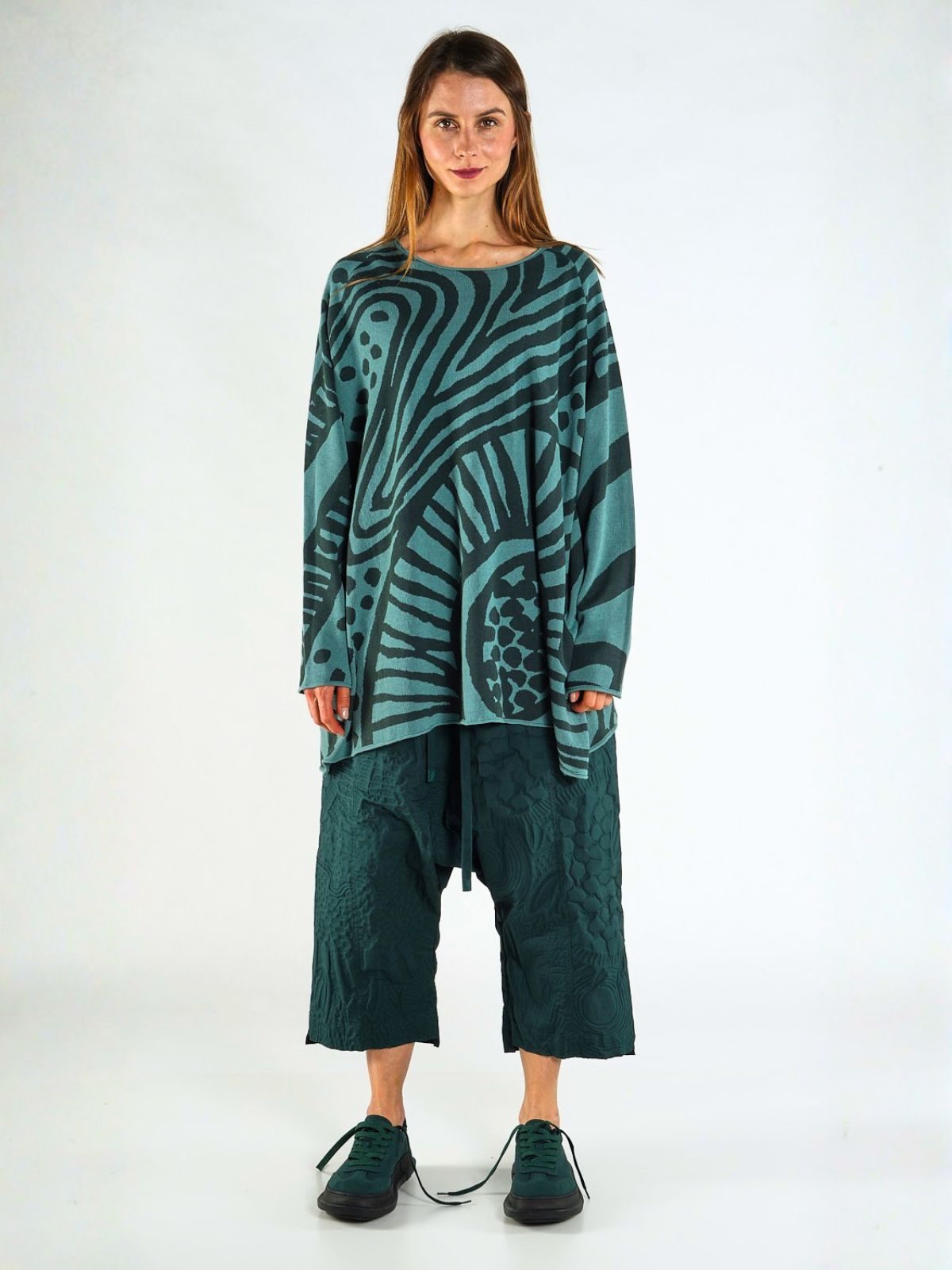 Rundholz -Black -Label -Women's -Oversized -Jacquard -Knitted -Tunic -Tree - 1263417005-1
