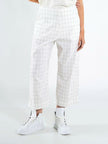 Rundholz -Black -Label -Women's -Stretch- Trousers -Off-White -Check - 1263440103-1