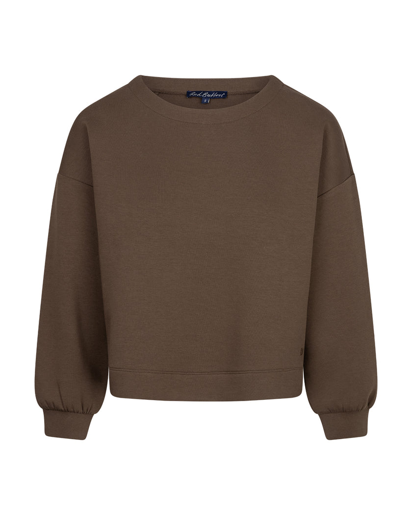 Red Button - Skyler Scuba Sweatshirt SRB4998 in Mud at Kings Road Fashions, Leighton Buzzard, UK
