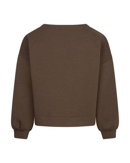 Red Button - Skyler Scuba Sweatshirt SRB4998 in Mud at Kings Road Fashions, Leighton Buzzard, UK