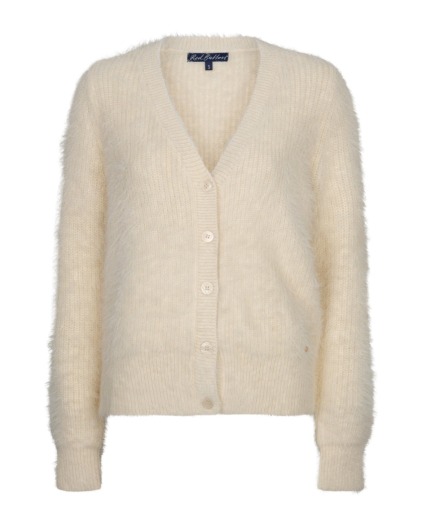 Red Button - Women's Cardigan Fuzzy SRB5115 Cream at Kings Road Fashions, Leighton Buzzard, UK