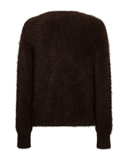 Red Button - Women's Cardigan Fuzzy SRB5115 Espresso at Kings Road Fashions, Leighton Buzzard