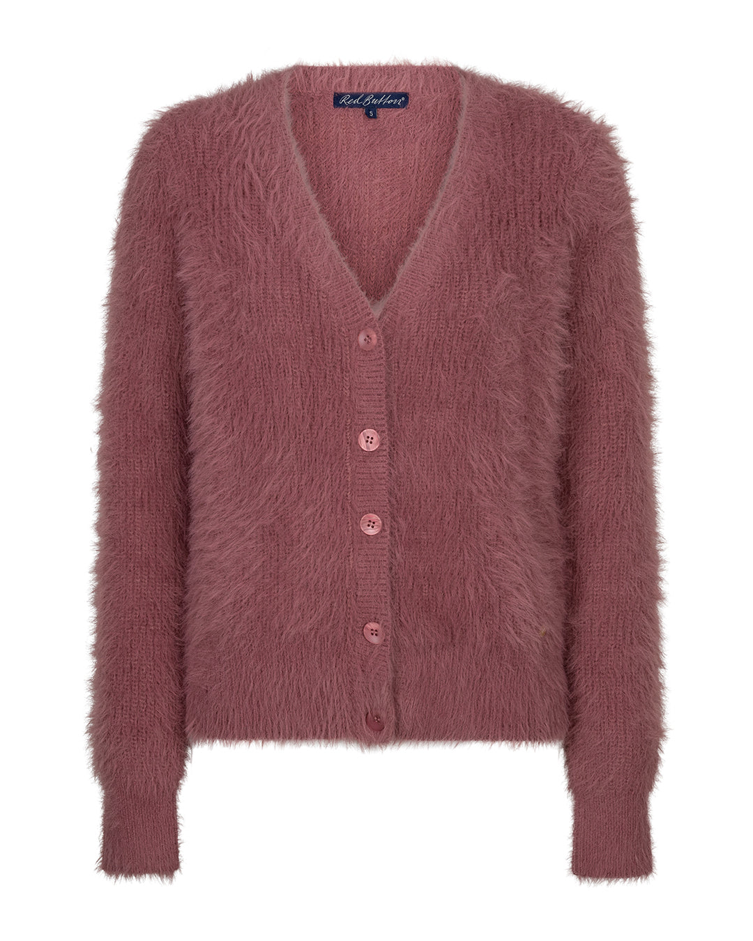 Red Button - Women's Cardigan Fuzzy SRB5115 Dusk Mauve at Kings Road Fashions, Leighton Buzzard, UK
