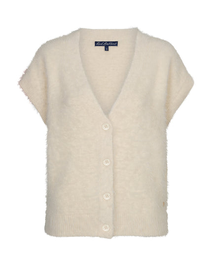 Red Button - Women's Sleeveless Cardigan Fuzzy SRB5116 Cream at Kings Road Fashions, Leighton Buzzard, UK